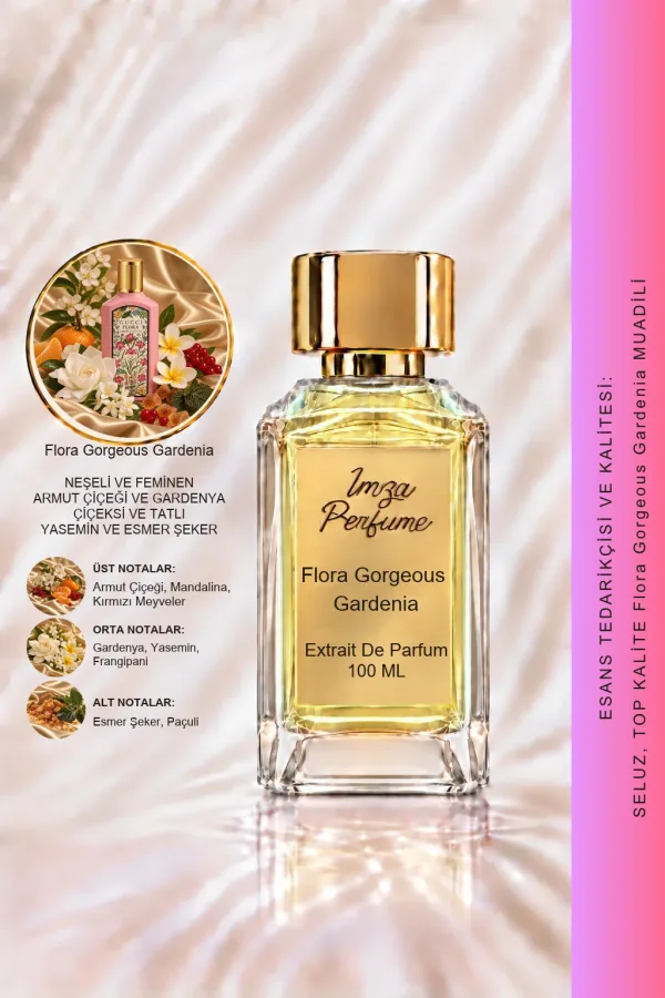 Flora Gorgeous Gardenia Muadili | Gardenya – Yasemin – Armut Çiçeği – Esmer Şeker | Tatlı Çiçeksi Kadın Extrait De Parfum