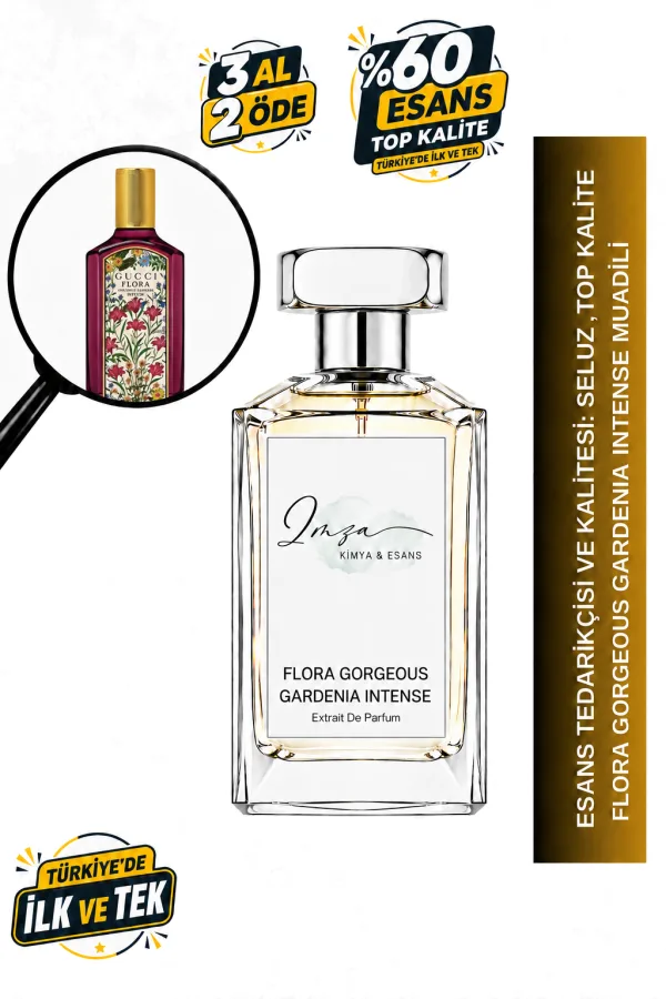 - Delux - Flora Gorgeous Gardenia Intense Muadili | Gardenya – Hedione – Mandalina – Sandal Ağacı | Çiçeksi Odunsu Kadın Delux Parfüm