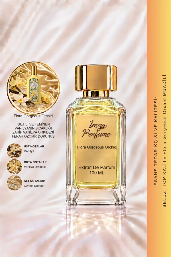 Flora Gorgeous Orchid Muadili | Vanilya İkilisi – Vanilya Orkidesi – Ozonik Akor | Ozonik Çiçeksi Gurme Kadın Extrait De Parfum