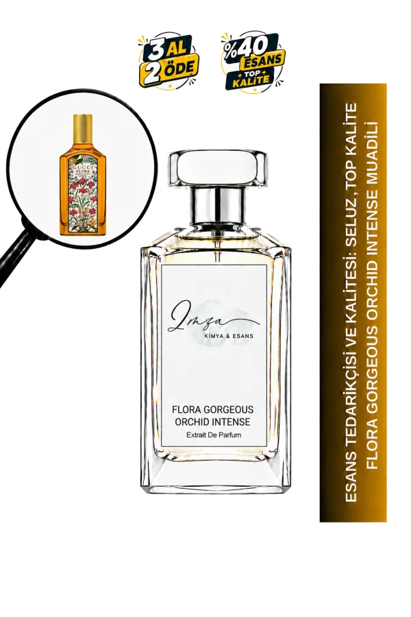 Flora Gorgeous Orchid Intense Muadili | Tuzlu Ozonik Akor – Vanilya Orkidesi – Koyu Kakao | Çiçeksi Gurme Kadın Extrait De Parfum