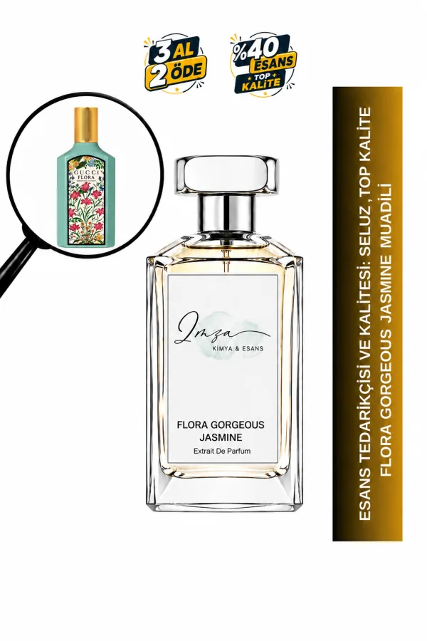Flora Gorgeous Jasmine Muadili | Yasemin – Manolya – Sandal Ağacı – Benzoin | Çiçeksi Odunsu Kadın Extrait De Parfum