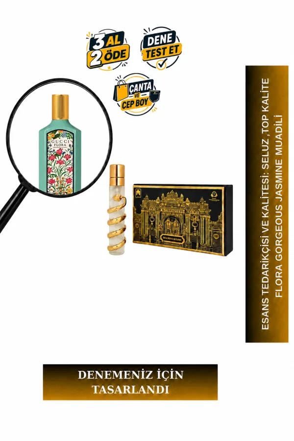 Flora Gorgeous Jasmine Muadili Tanışma | Yasemin – Manolya – Sandal Ağacı – Benzoin | Çiçeksi Odunsu Kadın Extrait De Parfum