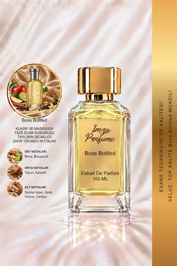 Boss Bottled Muadili | Elma – Tarçın – Sandal Ağacı – Sedir Ağacı | Meyvemsi Odunsu Erkek Extrait De Parfum