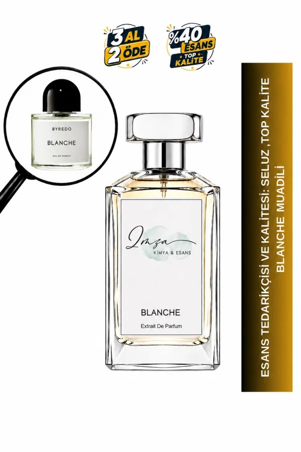 Blanche Muadili | Aldehit – Gül – Misk – Sandal Ağacı | Temiz Çiçeksi Unisex Extrait De Parfum