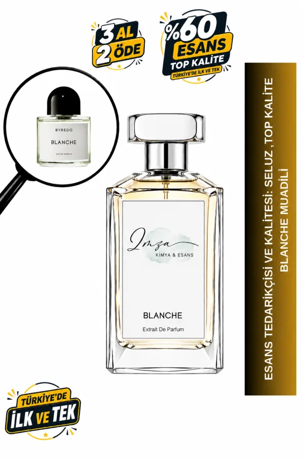 - Delux - Blanche Muadili | Aldehit – Gül – Misk – Sandal Ağacı | Temiz Çiçeksi Unisex Delux Parfüm