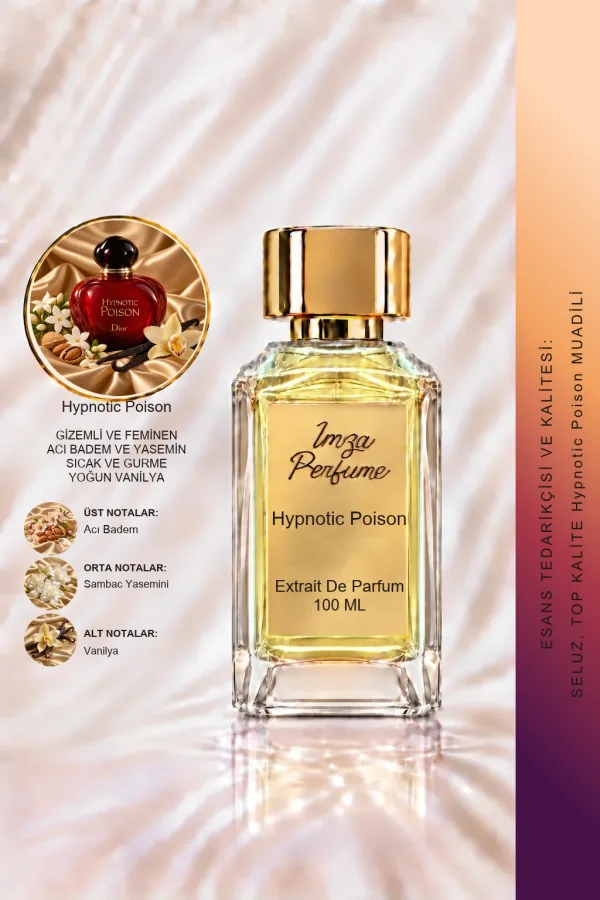 Hypnotic Poison Muadili | Acı Badem – Sambac Yasemini – Vanilya – Sandal Ağacı | Amberli Vanilyalı Kadın Extrait De Parfum