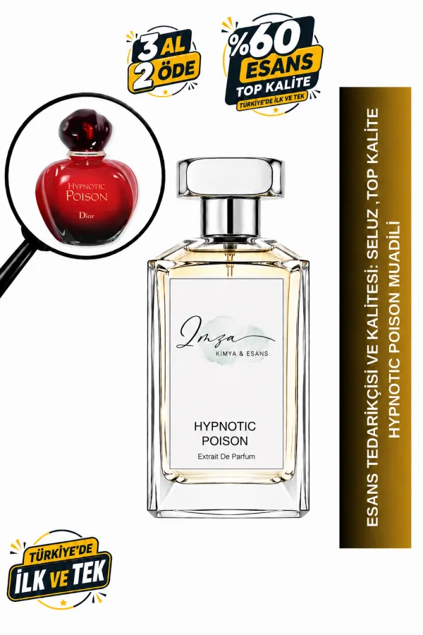 - Delux - Hypnotic Poison Muadili | Acı Badem – Sambac Yasemini – Vanilya – Sandal Ağacı | Amberli Vanilyalı Kadın Delux Parfüm