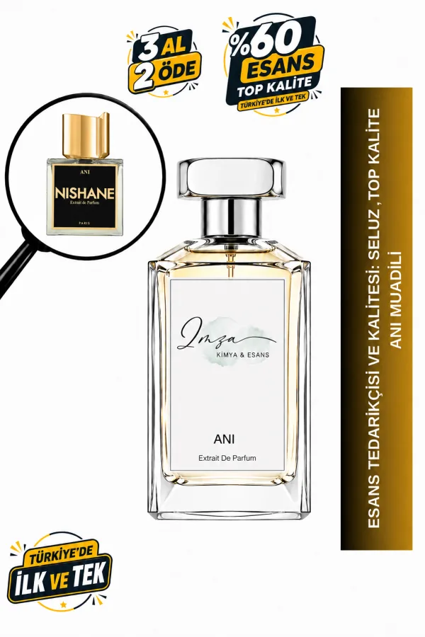 - Delux - Ani Muadili | Bergamot – Mavi Zencefil – Vanilya – Benzoin | Baharatlı Vanilyalı Unisex Delux Parfüm