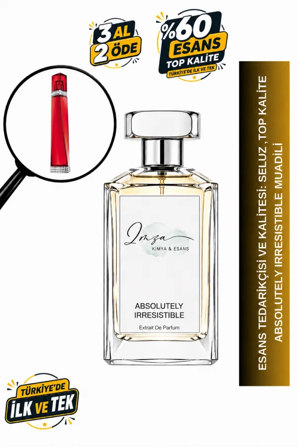 - Delux - Absolutely Irresistible Muadili | Kırmızı Meyveler – Yasemin – Amber – Sedir Ağacı | Meyvemsi Çiçeksi Kadın Delux Parfüm