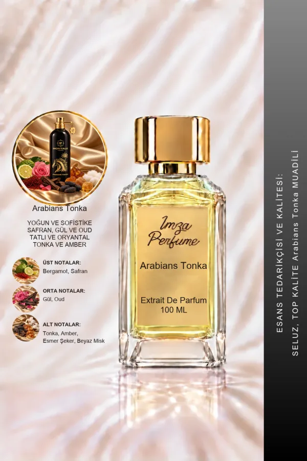Arabians Tonka Muadili | Safran – Gül – Oud – Tonka Fasulyesi | Amberli Oudlu Unisex Extrait De Parfum