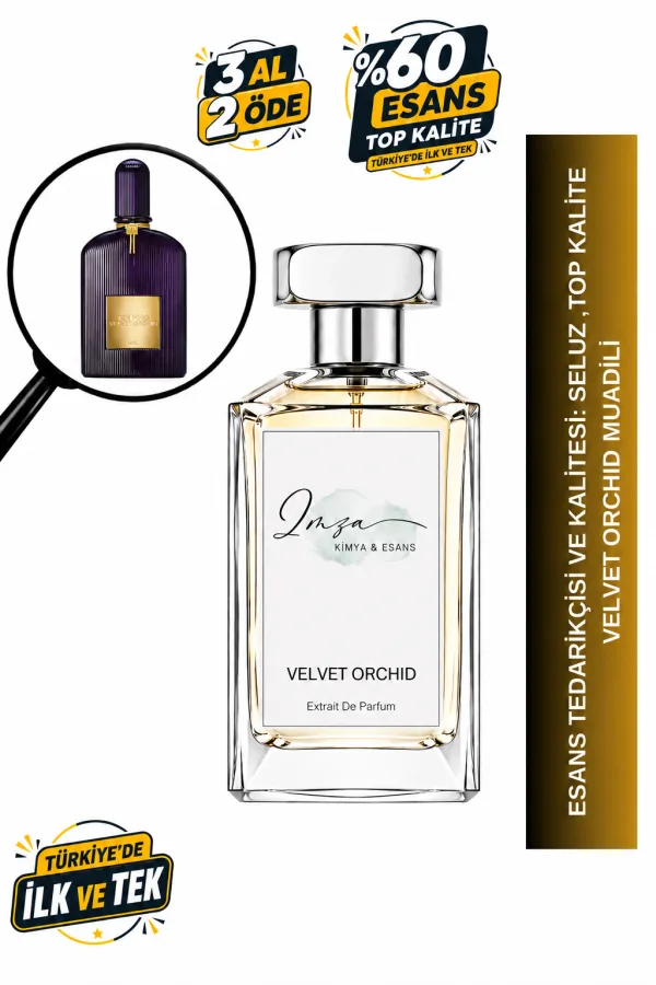 - Delux - Velvet Orchid Muadili | Bal – Rom – Siyah Orkide – Yasemin | Amberli Çiçeksi Kadın Delux Parfüm