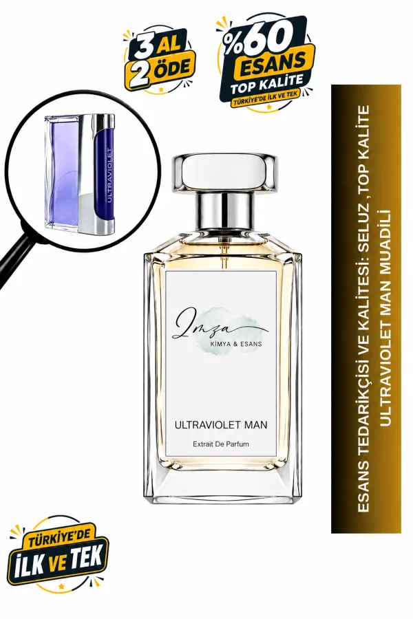 - Delux - Ultraviolet Man Muadili | Nane – Karabiber – Amber – Vetiver | Baharatlı Odunsu Erkek Delux Parfüm