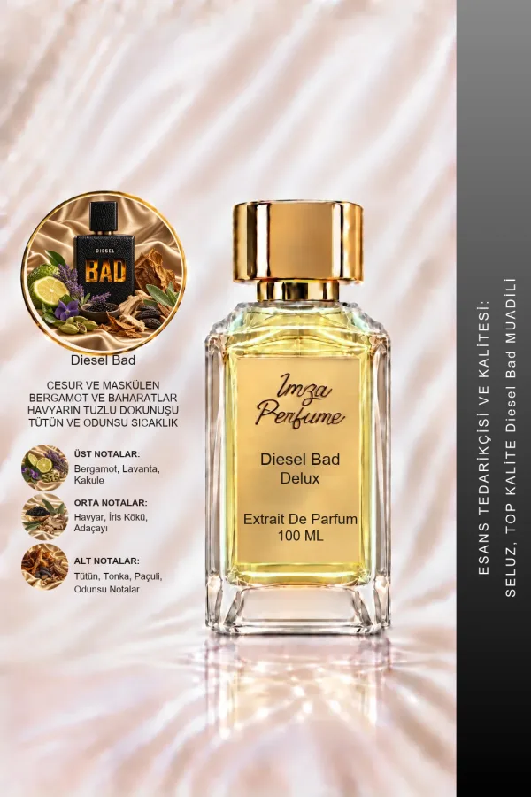 - Delux - Diesel Bad Muadili | Bergamot – Havyar Akoru – Tütün – Ambroksan | Aromatik Odunsu Erkek Delux Parfüm