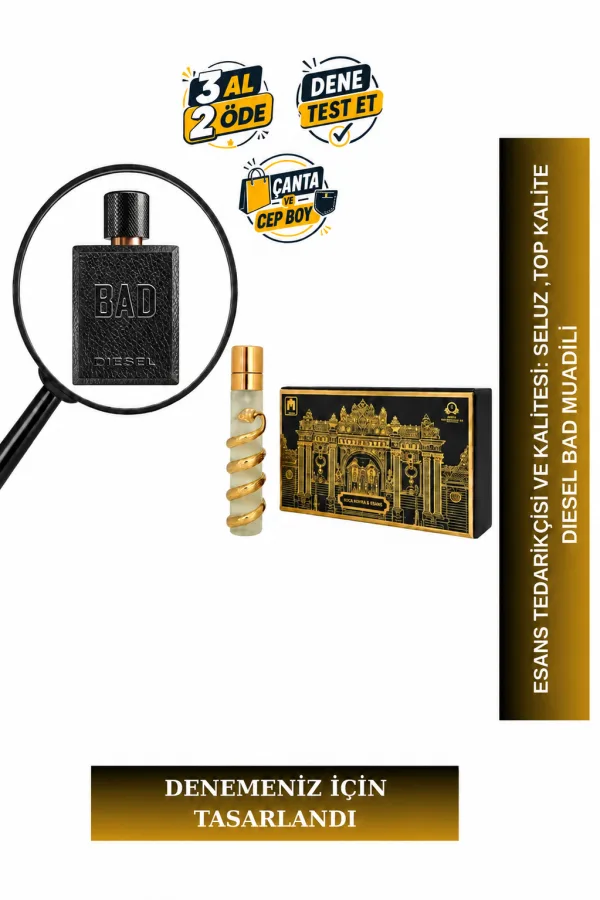 Diesel Bad Muadili Tanışma | Bergamot – Havyar Akoru – Tütün – Ambroksan | Aromatik Odunsu Erkek Extrait De Parfum